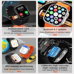 S12 Ultra 4G 5G Android Super Amoled Smartwatch 4GB/64GB