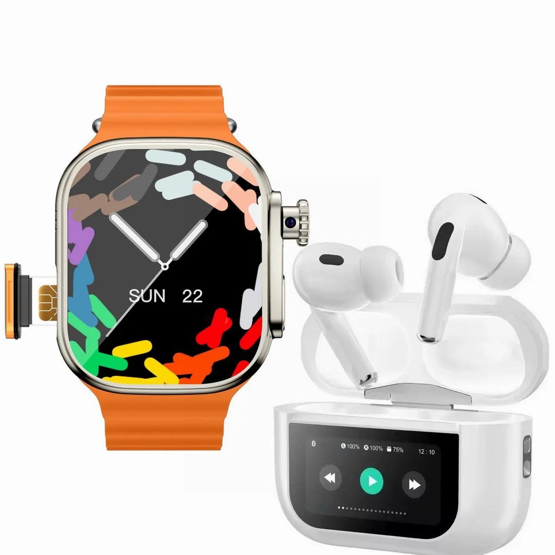 S18 Ultra 2 5G Android Smart Watch FXPODS Pro 2 Combo
