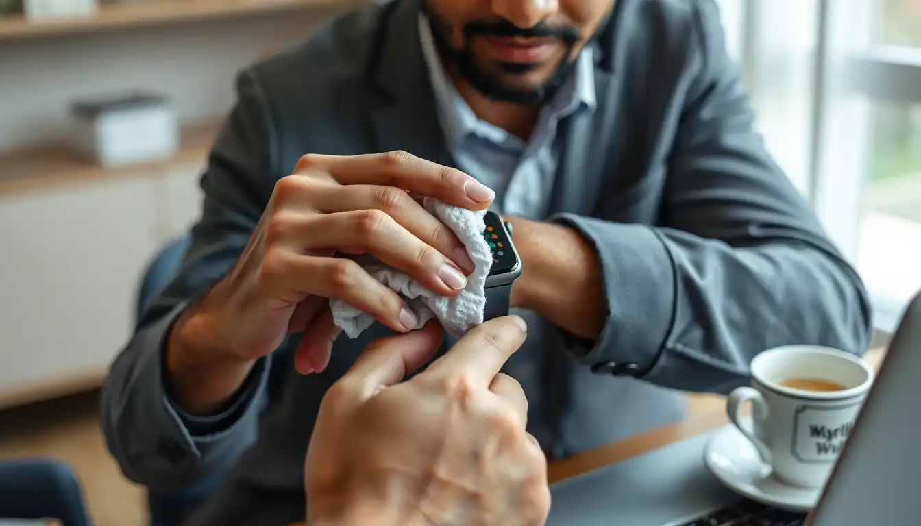 cleaning and maintaining your smartwatch, smartwatch cleaning tips, how to clean smartwatch bands, extending smartwatch battery life, smartwatch maintenance guide