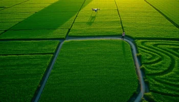 flying drones in rural India,