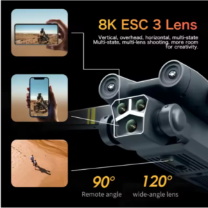 M3 MAX Brushless Triple 4K Camera Foldable OAS Drone