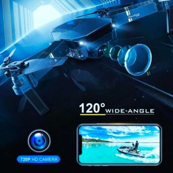 998 Pro Max Foldable Camera Drone- Dual HD Lens, 360° Stunts