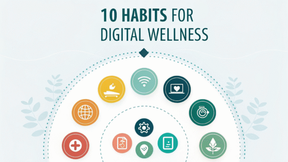 10 habits to practice digital wellness, digital wellness with a small device, mindful technology habits
