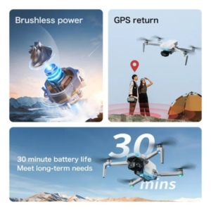 S-X1 Max 4K Camera Drone, 6-Axis Gyro, Foldable, GPS Enabled