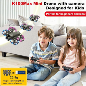K100Max Mini Drone with Camera – Quadcopter for Kids (Black)