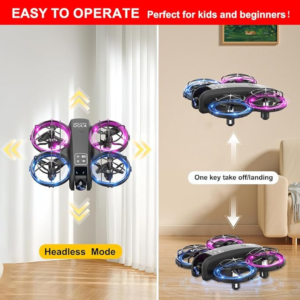 K100Max Mini Drone with Camera – Quadcopter for Kids (Black)