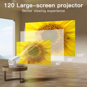S40 HD Smart Portable Projector, 3500 Lumens,180° Projection