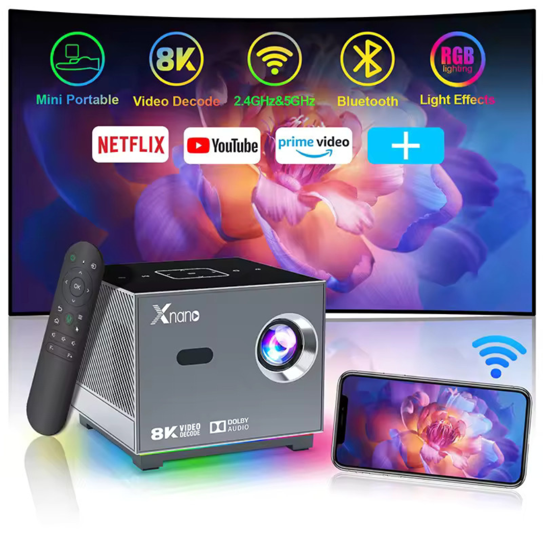 X3 Mini 5G Projector X3 Mini 5G WiFi LED Projector | 8K Decoding, 720P HD