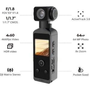 LaVIEW Pocket 2 4K Action Camera – Portable & Waterproof