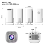 S40 Max Game Projector with Dual Wireless Controllers