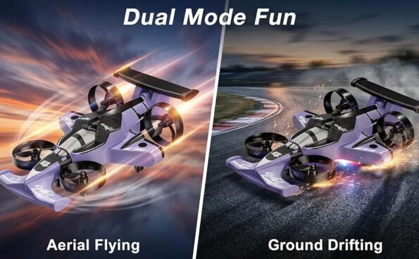 2-in-1 Flying RC Car Drone with 360° Stunts