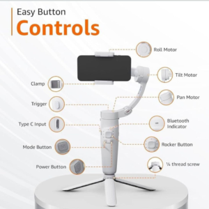M1 3-Axis Smartphone Gimbal Stabilizer | 180° Rotation