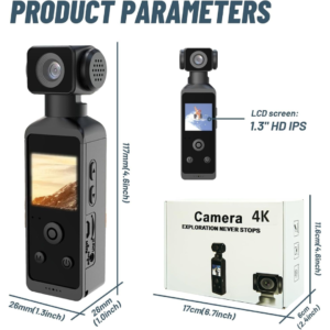LaVIEW Pocket 2 4K Action Camera – Portable & Waterproof