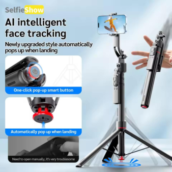 TT07 AI Face Tracking Selfie Stick Tripod | 69″ Smart