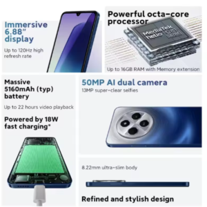 Redmi MI 14C 5G Smartphone | 6.88” 120Hz Display (8GB/256GB)