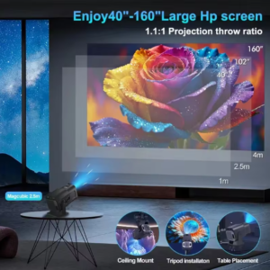 HY320 Portable Smart Projector with Android 11 & WiFi 6
