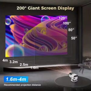 HY320 Portable Smart Projector with Android 11 & WiFi 6