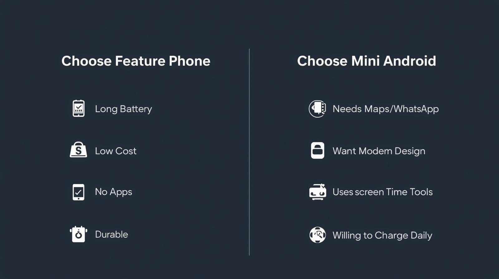 Mini Android Phone vs Feature Phone | Small Phone Comparison 