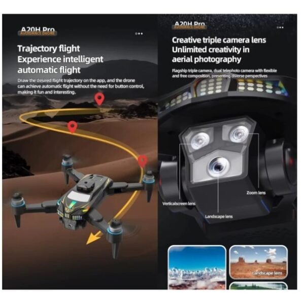 T6 Pro Dual Camera 4K with LCD Screen & Obstacle Avoidance