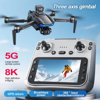 V06 3-Axis Gimbal GPS Drone with 8K Camera & Display Remote