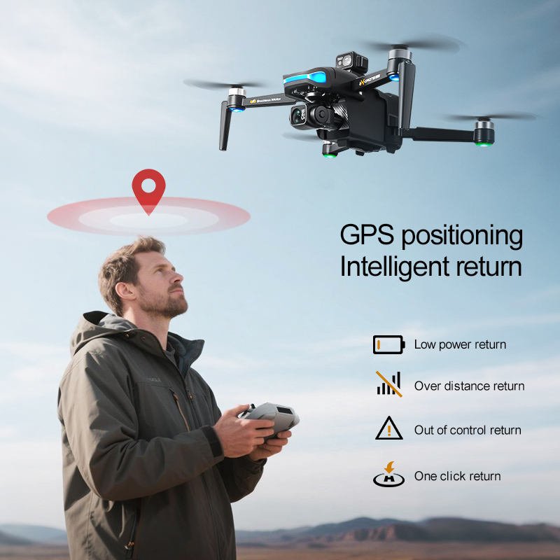 V06 GPS Drone_5 V06 3-Axis Gimbal GPS Drone with 8K Camera & Display Remote