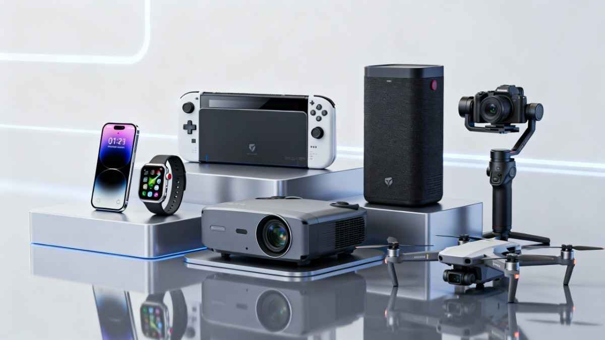 Smart gadgets store featuring drones, smart watches and mini mobile devices