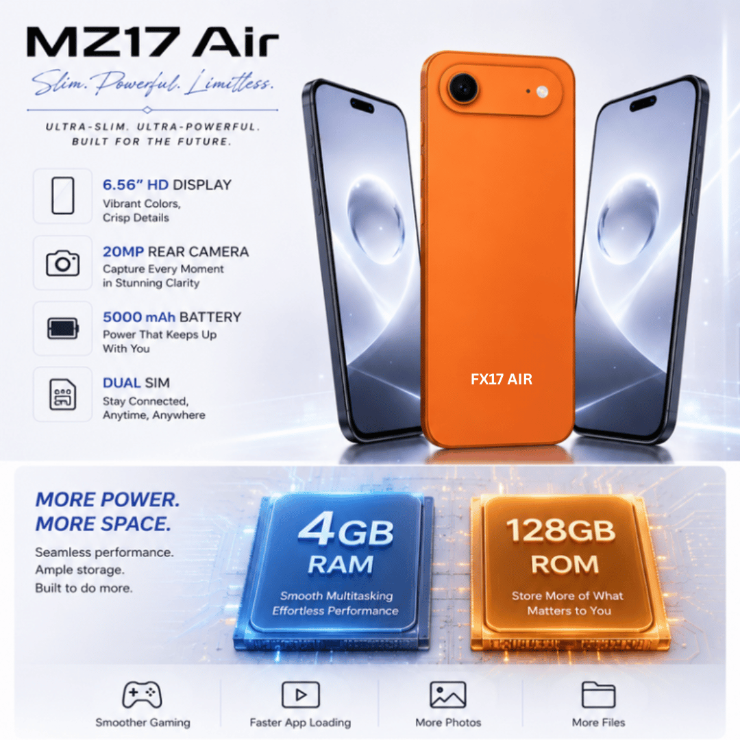 FX17 Air Dual Display Android Smartphone 4GB128GB