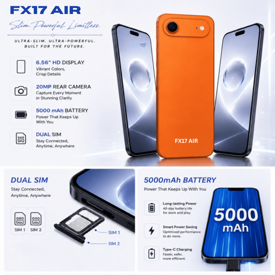 FX17 Air Dual Display Android Smartphone 4GB128GB
