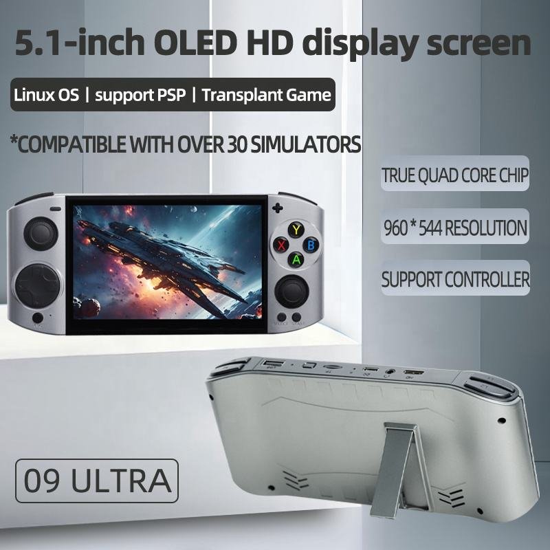FX 09 Ultra Handheld Game Console with 5.1 Inch OLED Screen