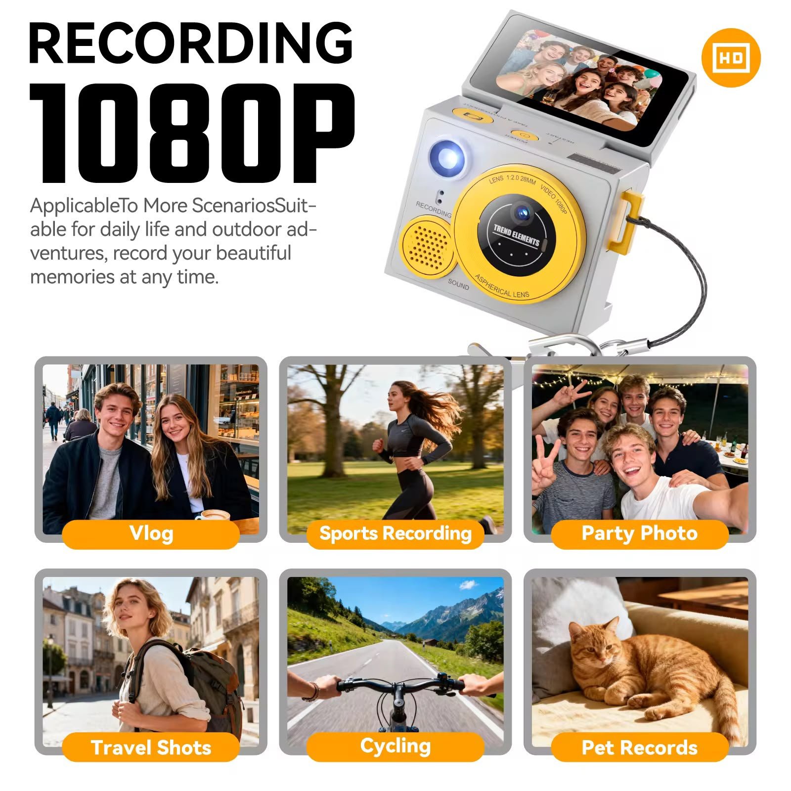 G13 Pro Mini Thumb Camera 1080P HD Dual Lens & Flip Screen (1) G13 Pro Mini Thumb Camera 1080P HD Dual Lens & Flip Screen