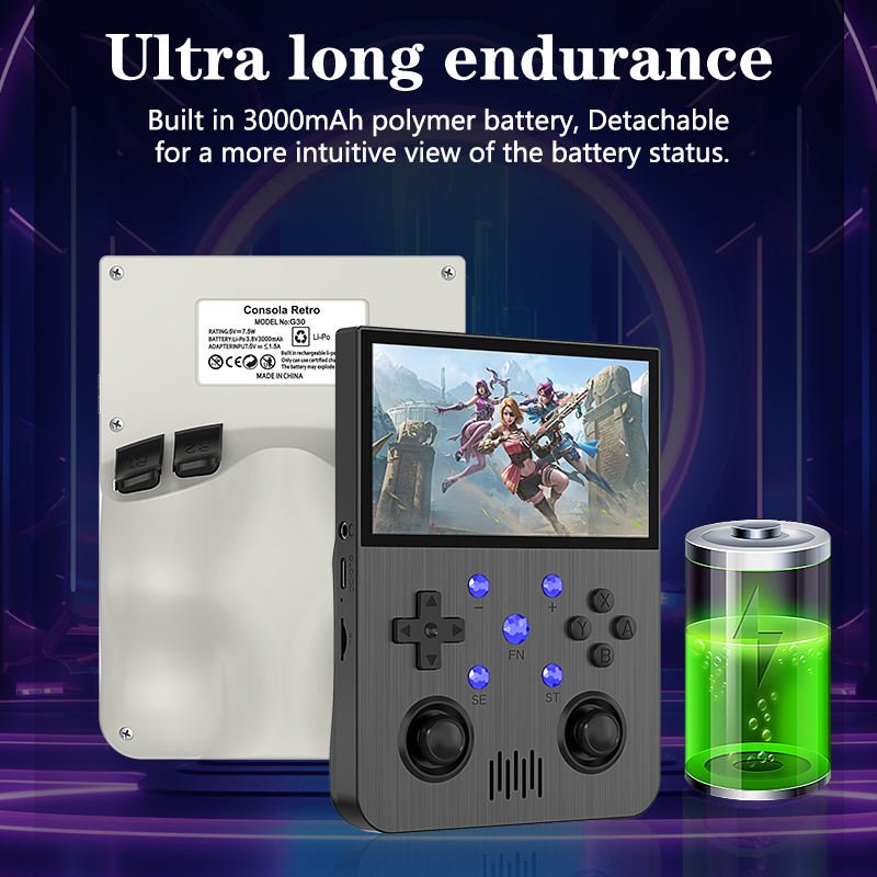 G30 4.3 Inch Handheld Game Console with 64GB Card