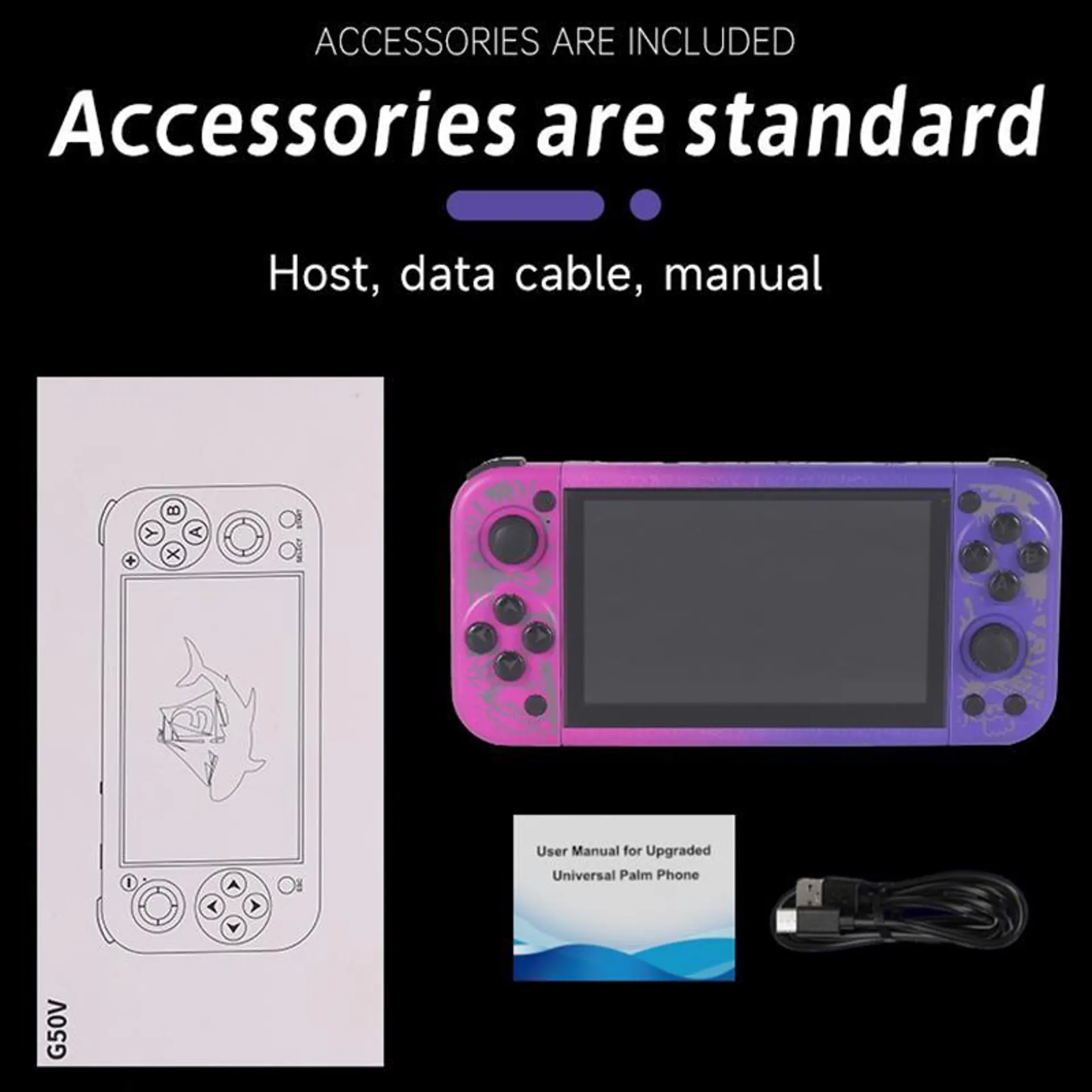 G50V 5 Inch Handheld Game Console with 64GB Storage (3) G50V 5 Inch Handheld Game Console with 64GB Storage