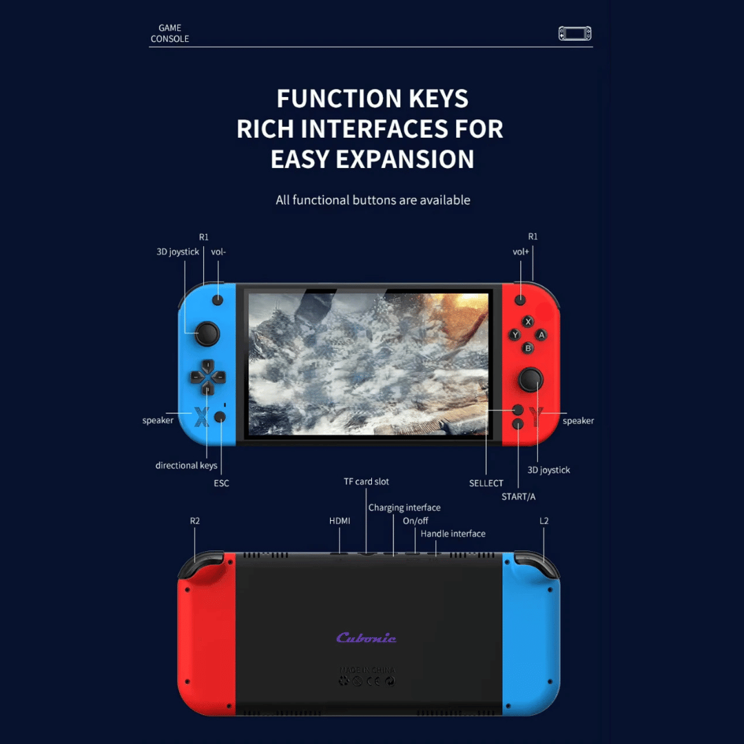 G90 7 Inch Handheld Game Console with Dual Joystick (2) G90 7 Inch Handheld Game Console with Dual Joystick