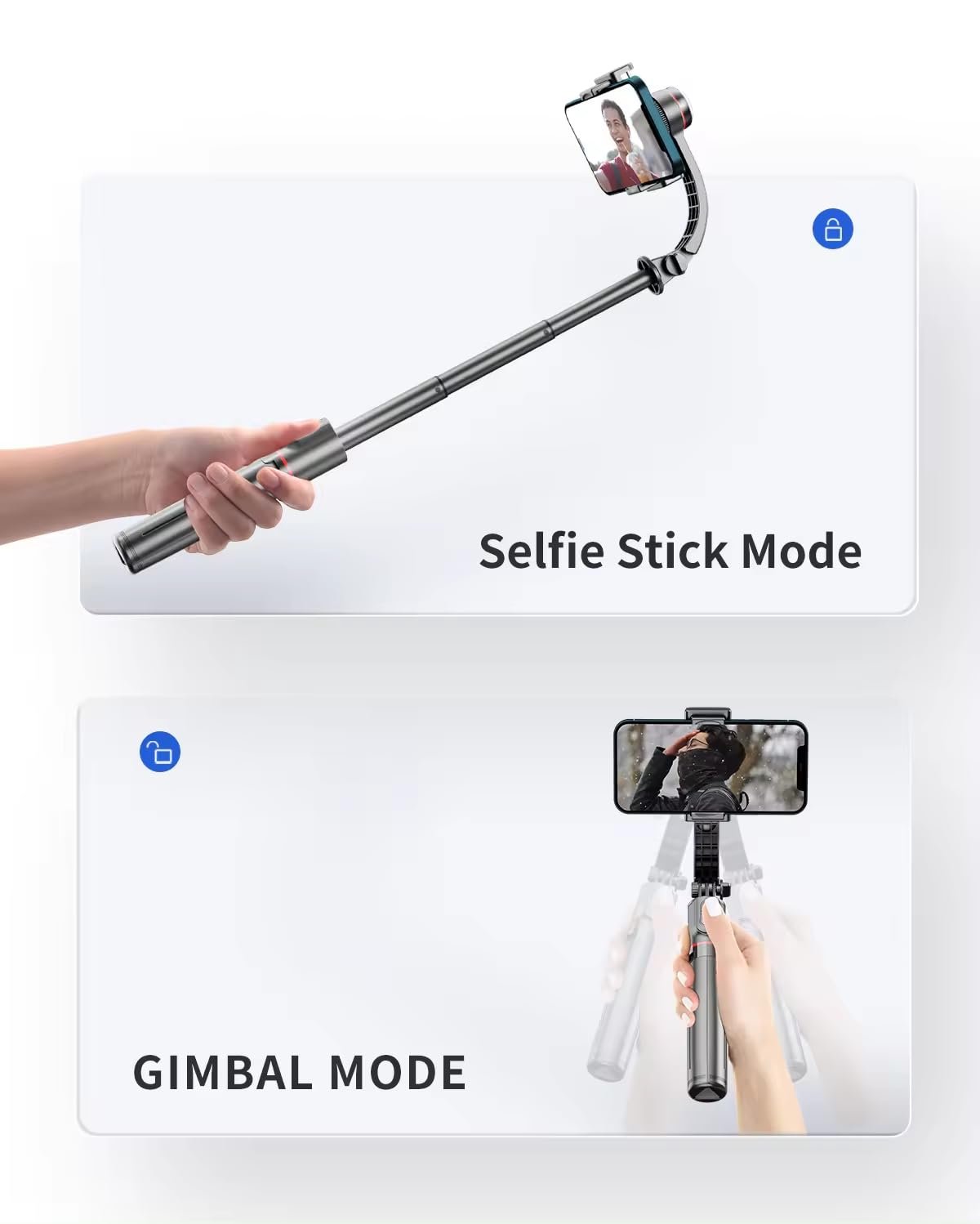 L19s Mobile Gimbal Stabilizer with Selfie Stick & Tripod