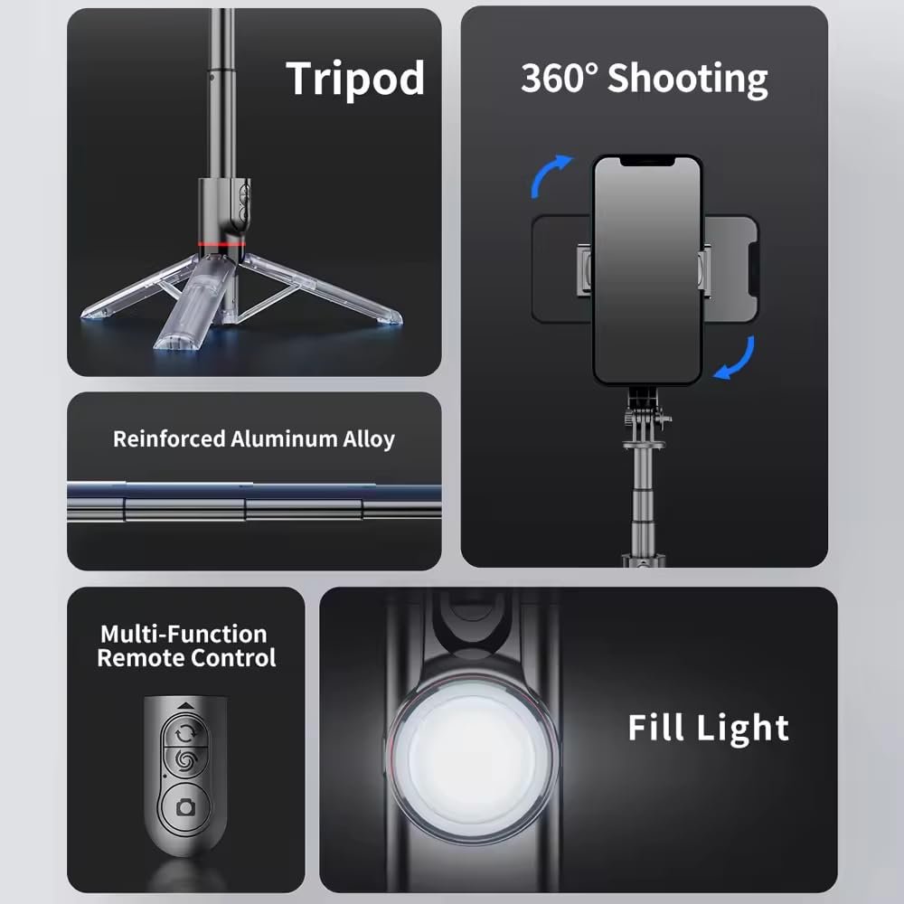L19s Mobile Gimbal Stabilizer with Selfie Stick & Tripod
