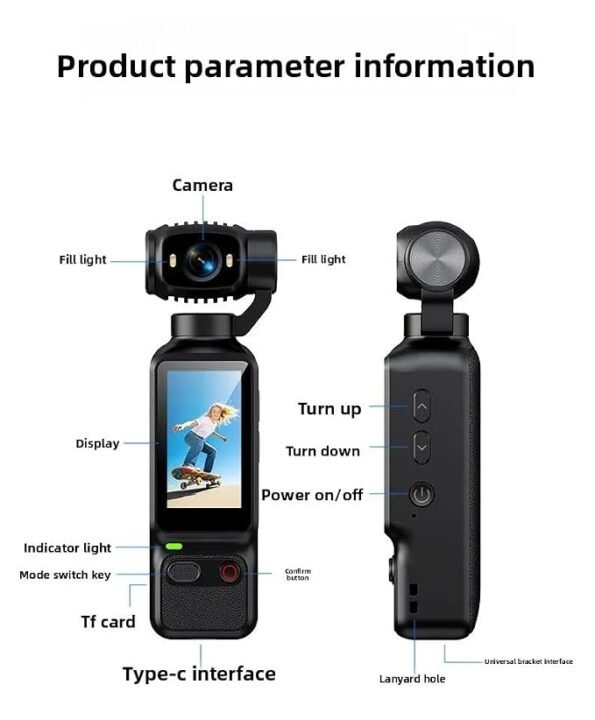 LK-032 Handheld Vlog Action Camera with Stabilization