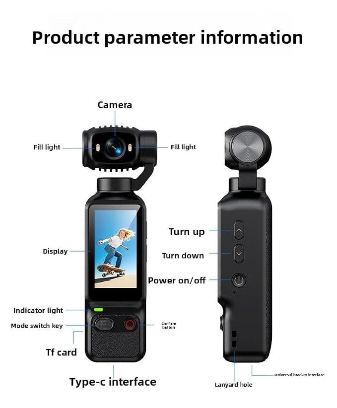 LK-032 Handheld Vlog Action Camera with Stabilization