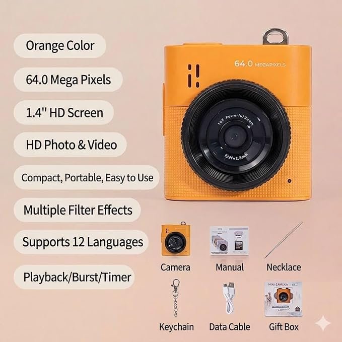 S5 Mini Camera 64MP with 16X Digital Zoom & IPS Screen (14) S5 Mini Camera 64MP with 16X Digital Zoom & IPS Screen