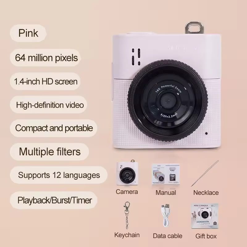 S5 Mini Camera 64MP with 16X Digital Zoom & IPS Screen (7) S5 Mini Camera 64MP with 16X Digital Zoom & IPS Screen