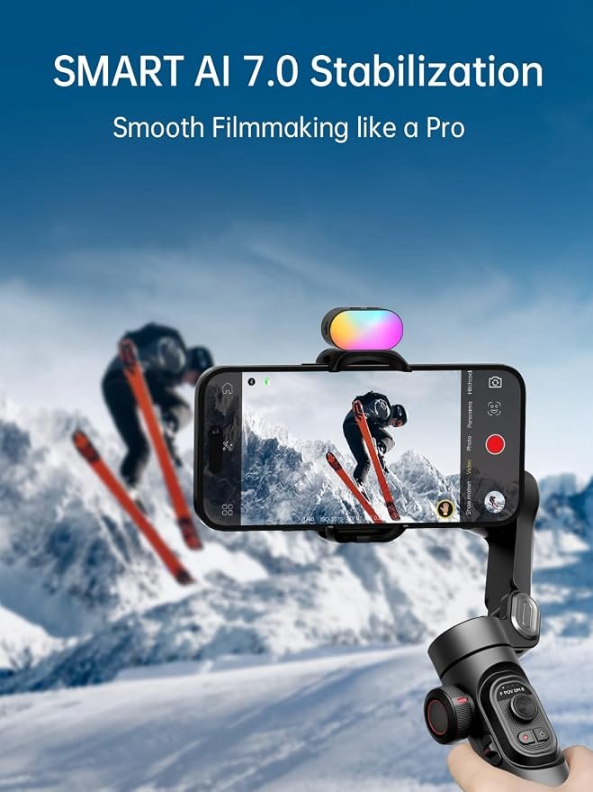 Smart XE 3-Axis Smartphone Gimbal with RGB Fill Light
