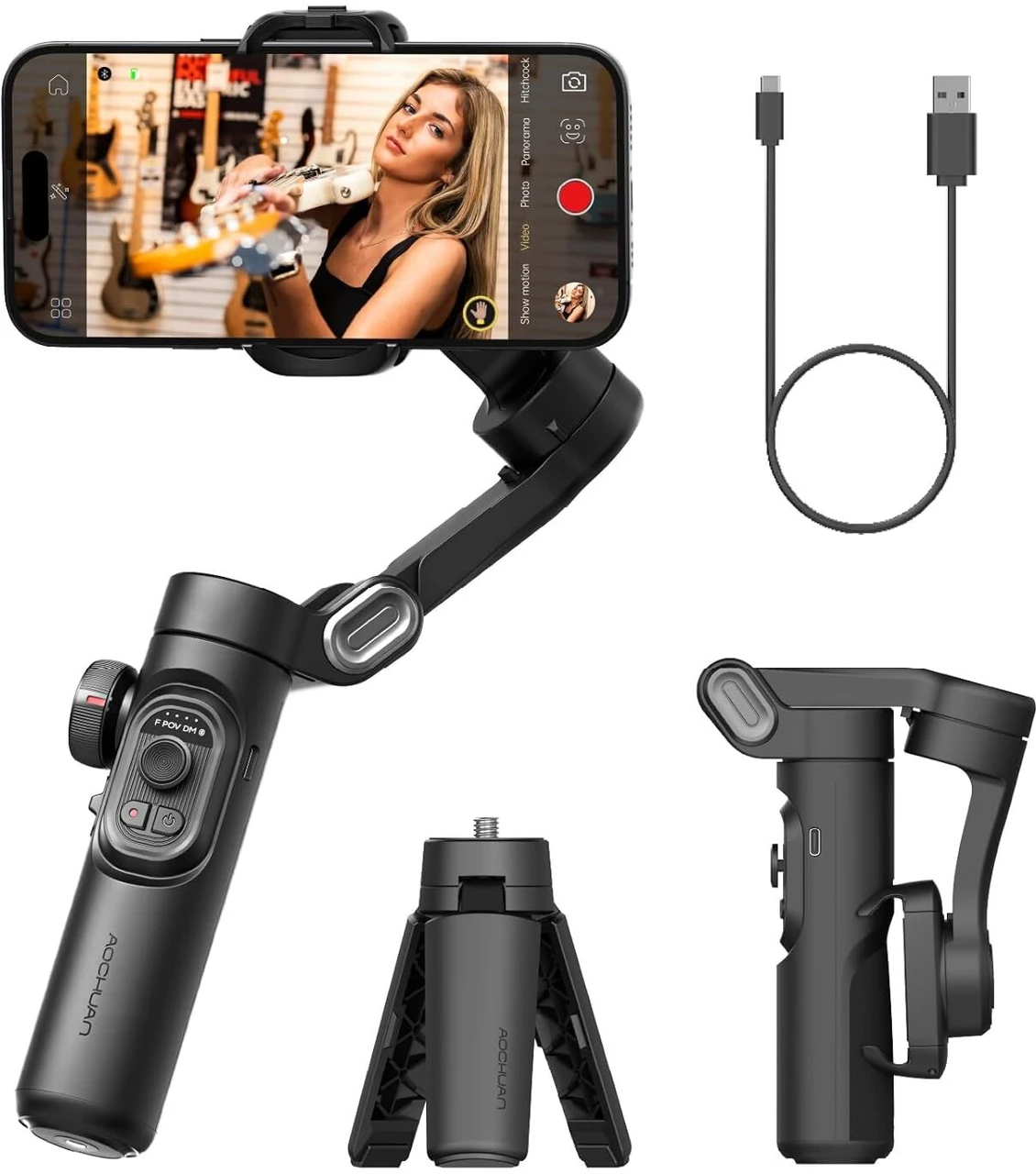 Smart XE 3-Axis Smartphone Gimbal with RGB Fill Light