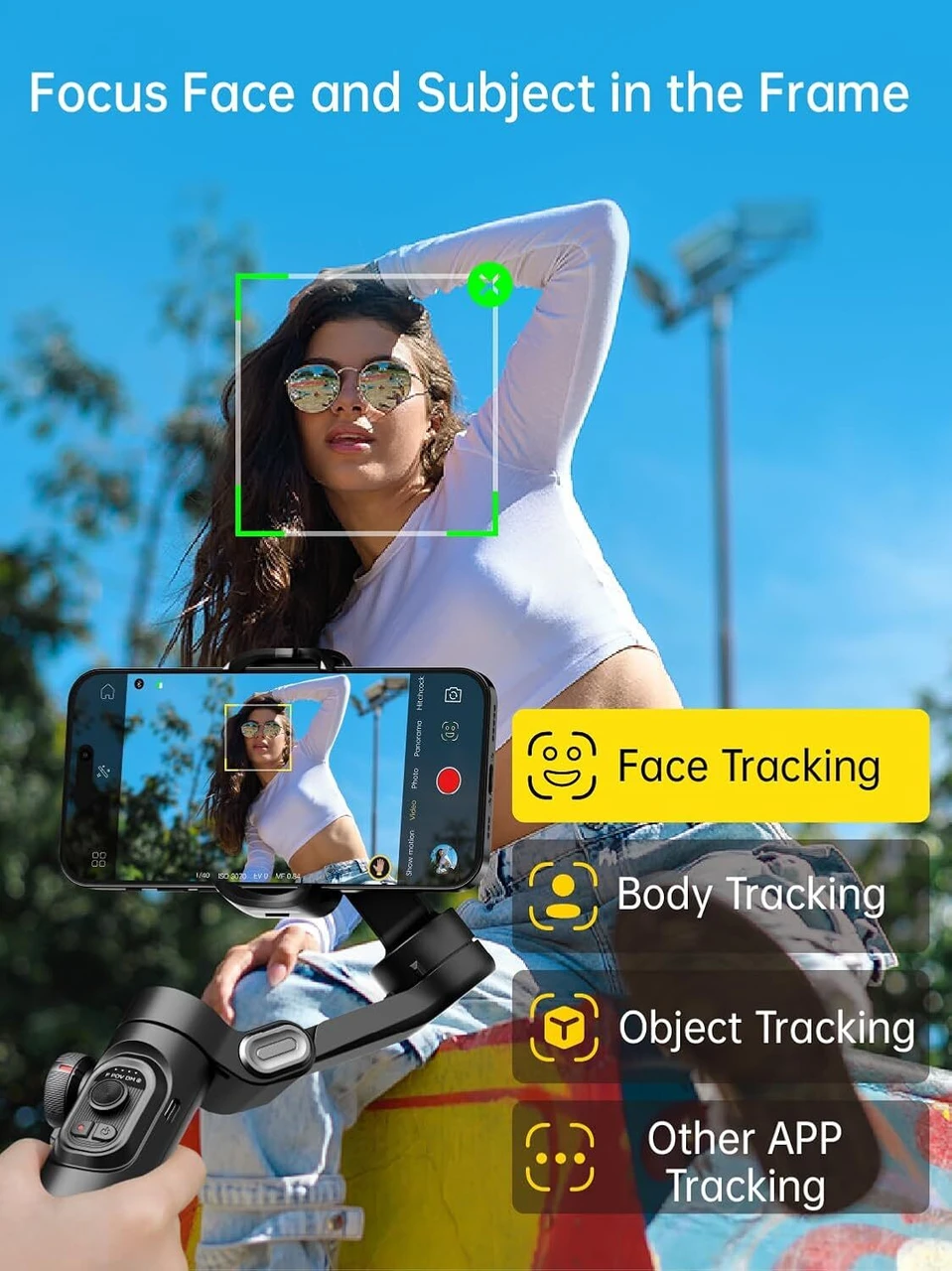 Smart XE 3-Axis Smartphone Gimbal with RGB Fill Light
