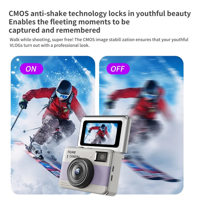 Y11 1.47 Inch Flip Screen Mini Thumb Camera with LED Light