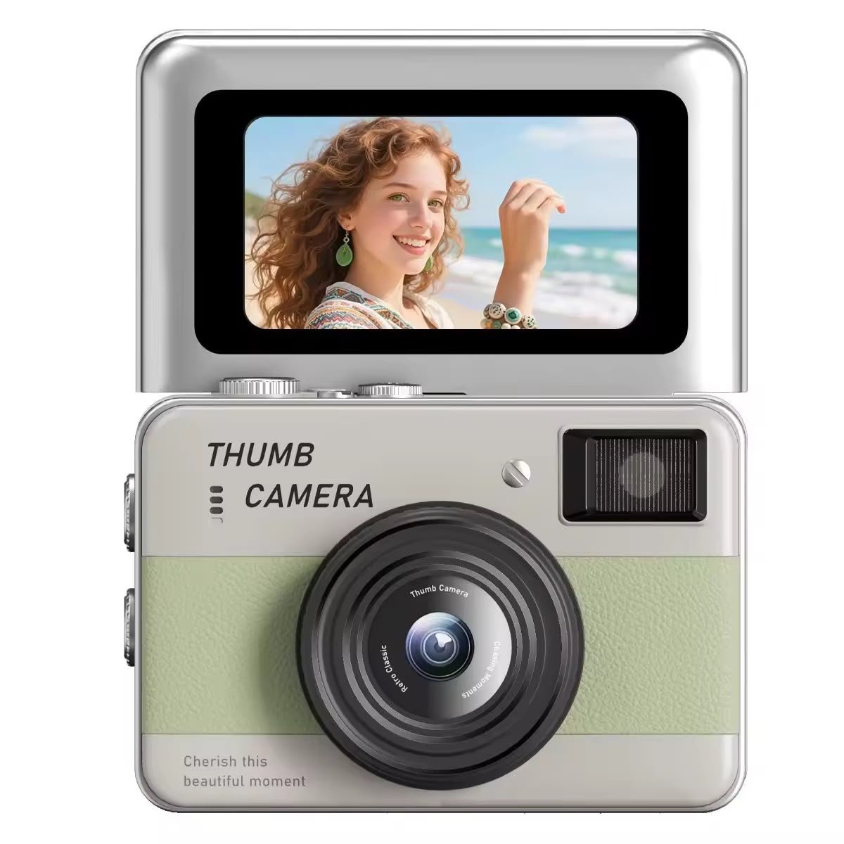 Y11 1.47 Inch Flip Screen Mini Thumb Camera with LED Light