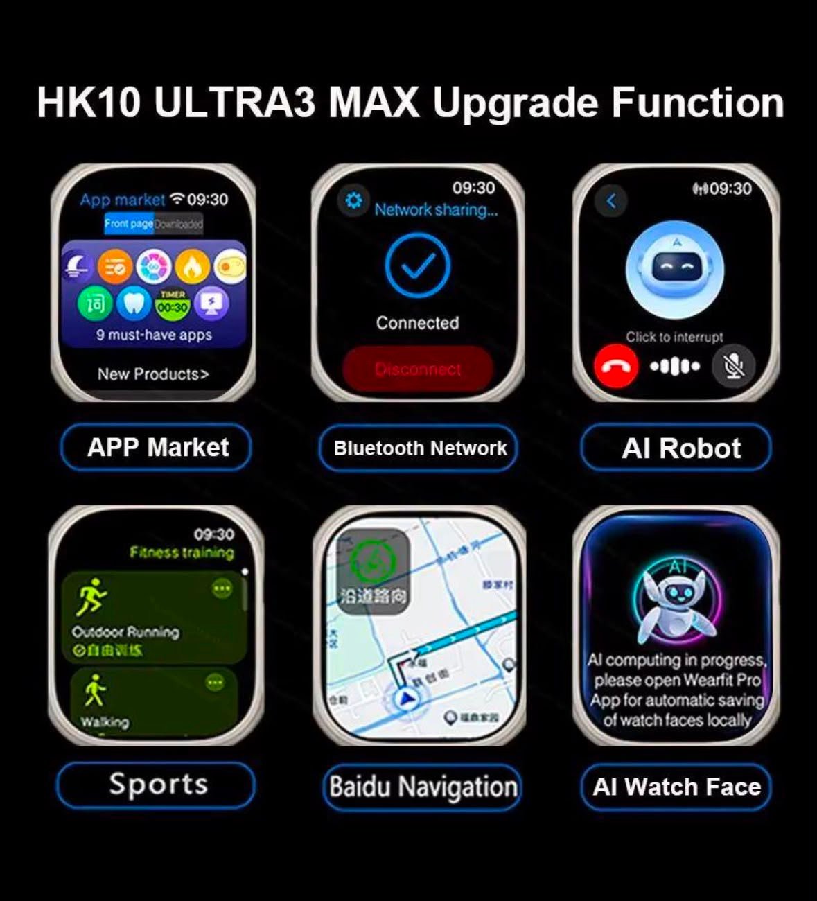 HK10 Ultra 3 Max Smartwatch | Bluetooth Calling & AI