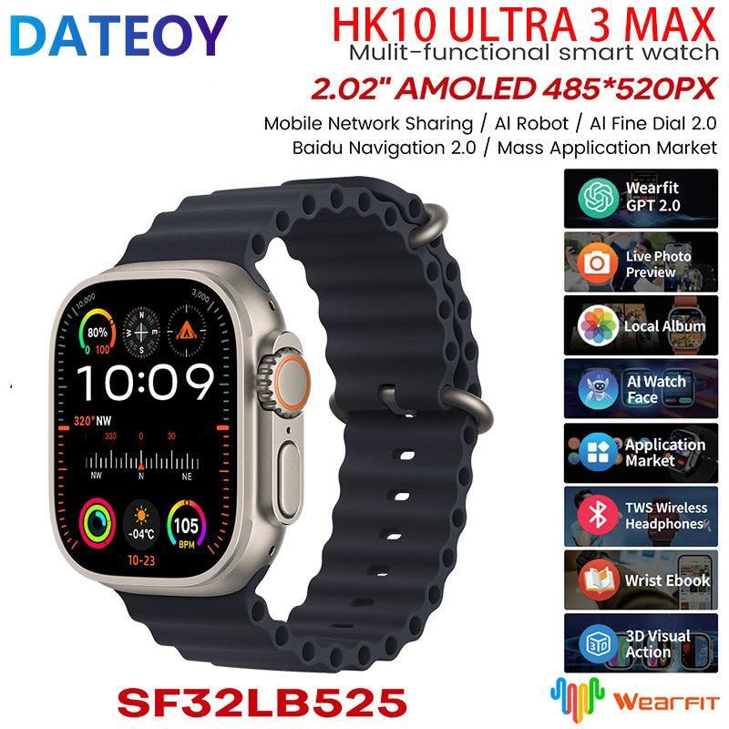 HK10 Ultra 3 Max Smartwatch | Bluetooth Calling & AI